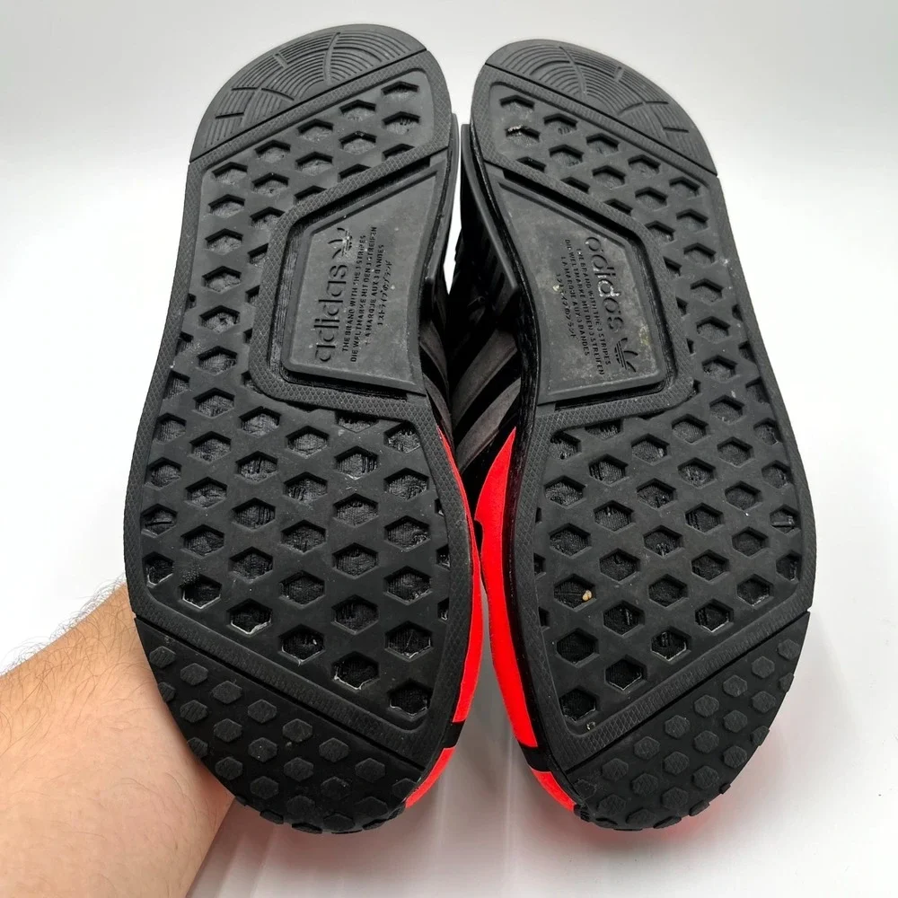 Adidas NMD-R1 GV7350‎ Sneakers Men's US 7 Black Solar Red Athletic Running Shoes